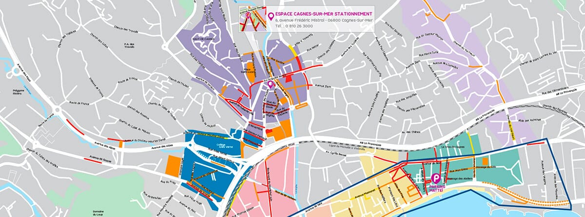 Zones de stationnement à Cagnes