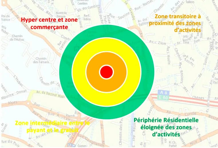 Zones de stationnement par couleur