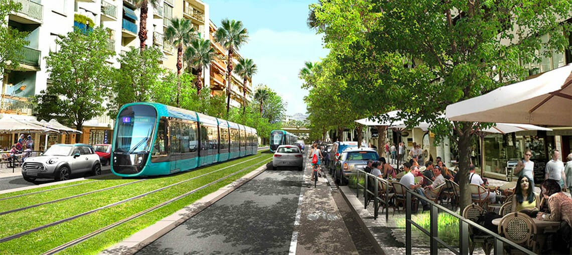 Ligne directe du nouveau tramway Cagnes - Nice